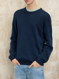 BLAUER U Maglioncino girocollo basic blu