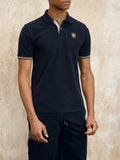 BLAUER U Polo con profili contrasto e logo blu
