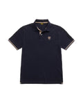 Polo con profili contrasto e logo