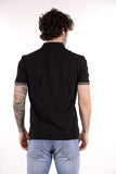 BLAUER U Polo in cotone con logo oakland nero