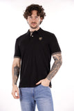 BLAUER U Polo in cotone con logo oakland nero
