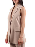 CHORAL CCDRLL Gilet lungo cipria