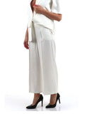 CHORAL CCDRLL Pantalone cropped a campana bianco