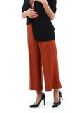 CHORAL CCDRLL Pantalone cropped a campana ruggine