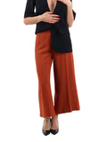 CHORAL CCDRLL Pantalone cropped a campana ruggine