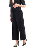 CHORAL CCDRLL Pantalone cropped a campana nero
