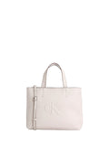 CK ACC.D COL Borsa squadrata con monogramma grigio