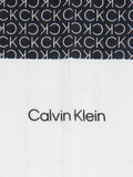 CK ACC.D PRE Foulard stola geo minimal logo misto lino nero