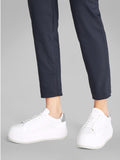 CK D CALZATURE Sneakers bold flatform low lace B.CO/ARGENTO