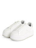CK D CALZATURE Sneakers bold flatform low lace B.CO/ARGENTO