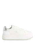 CK D CALZATURE Sneakers bold flatform low lace B.CO/ARGENTO