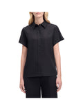 Camicia manica corta in misto lino