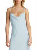 Abito lungo crepe low back drape