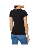 CK J D COL T-shirt ck embroidery stretch collo a v nero