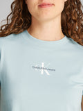 CK J D COL T-shirt baby monologo blu