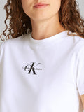 CK J D COL T-shirt baby monologo bianco
