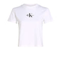 CK J D COL T-shirt baby monologo bianco