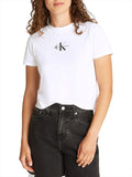 CK J D COL T-shirt baby monologo bianco