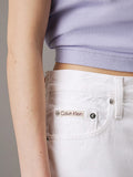 CK J D COL Bermuda short sfrangiato bianco