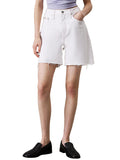 CK J D COL Bermuda short sfrangiato bianco