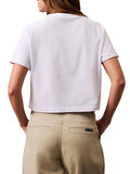 CK J D COL T-shirt cropped boxy fit bianco