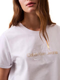 CK J D COL T-shirt cropped boxy fit bianco