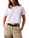CK J D COL T-shirt cropped boxy fit bianco