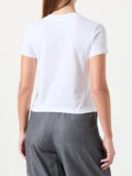 CK U PRE Portafoglio monogram soft bifold con tasca portamonete bianco