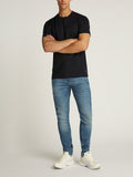 CK J U COL T-shirt woven label regular nero
