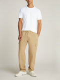 CK J U COL T-shirt woven label regular bianco