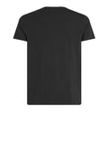 CK J U COL T-shirt slim in stretch di cotone con piccolo logo nero