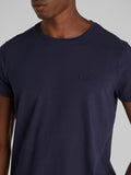 CK J U COL T-shirt stretch slim fit BLU SCURO