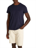 CK J U COL T-shirt stretch slim fit BLU SCURO