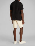 CK J U COL Polo in misto lino cotone cuban nero