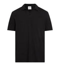 CK J U COL Polo in misto lino cotone cuban nero