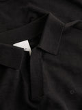 CK J U COL Polo in misto lino cotone cuban nero