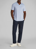 CK J U COL Polo in misto lino cotone cuban blu