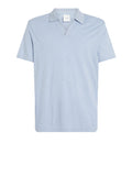 CK J U COL Polo in misto lino cotone cuban blu