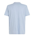 CK J U COL Polo in misto lino cotone cuban blu