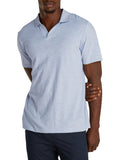 CK J U COL Polo in misto lino cotone cuban blu