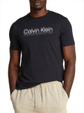 CK J U COL T-shirt double logo nero
