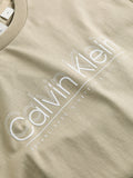 CK J U COL T-shirt double logo kaki