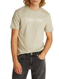 CK J U COL T-shirt double logo kaki