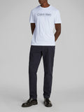 CK J U COL T-shirt double logo bianco