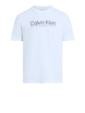 CK J U COL T-shirt double logo bianco