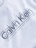 CK J U COL T-shirt double logo bianco