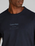 CK J U COL T-shirt raised editorial logo nero