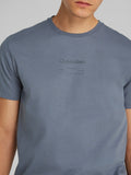 CK J U COL T-shirt raised editorial logo grigio