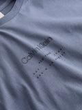CK J U COL T-shirt raised editorial logo grigio