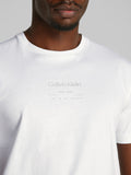 CK J U COL T-shirt raised editorial logo bianco